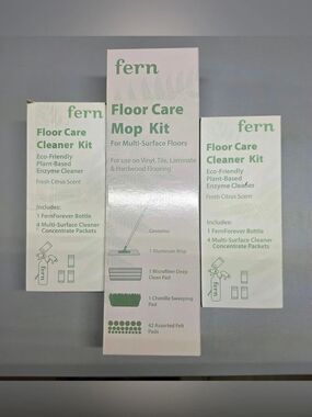 NEW Fern Floor Care Mop + 2 Cleaner Kits –Complete Multi-Surface Cleaning Bundle